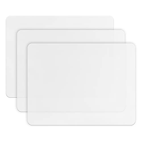 Gartful 3PCS Medium Silicone Mat for Crafts, Resin Jewelry Casting Molds Mat, Placemat, Multipurpose Countertop Protector Pad for Nail Arts, Paints, Epoxy, Resin, Translucent(15.7 x 11.8 inch)
