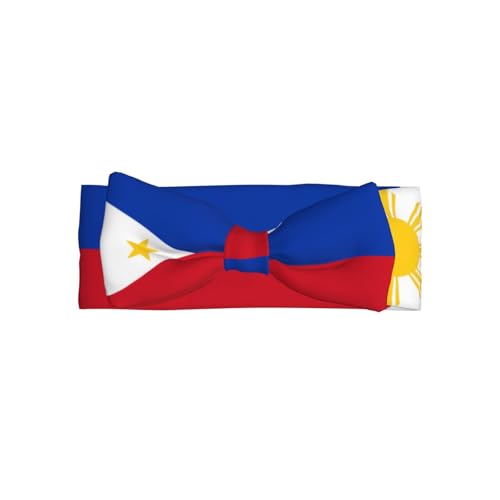 Image of WZYCWB Philippine flag Bow Hair Accessories, Kids Hair Accessories for Newborn, Baby, Toddler, Elastic Bow Headband 0-6 Months