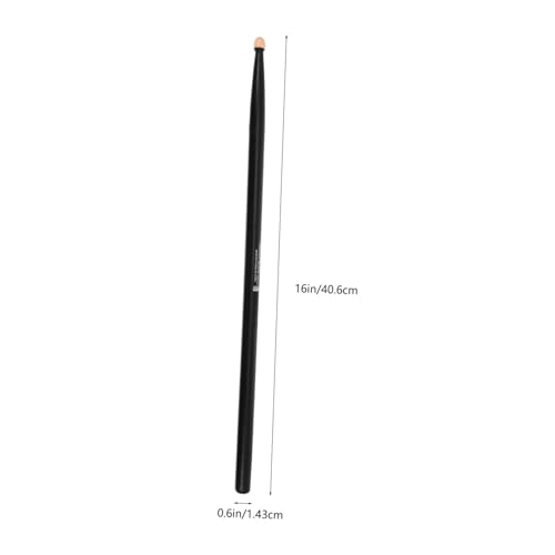 2 pares de baquetas de arce negro para batería, herramienta de percusión para principiantes, agarre cómodo, material de madera natural, diseño elegante miniatura 2