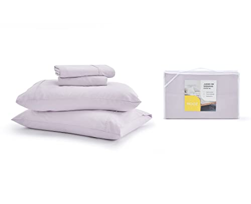 Catálogo para Comprar On-line Nooz para comprar online. 48 Nooz Juego de Sábanas Essential Microfibra Suaves y Fáciles de Lavar, Lila, Tamaño Matrimonial, NOSH8002