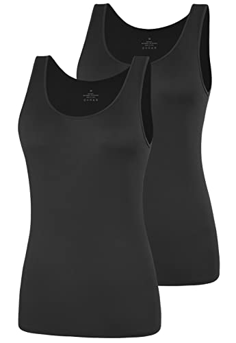 Image of AMVELOP Elastic Tank Tops for Women Undershirts Pack of 4 Slim-Fit