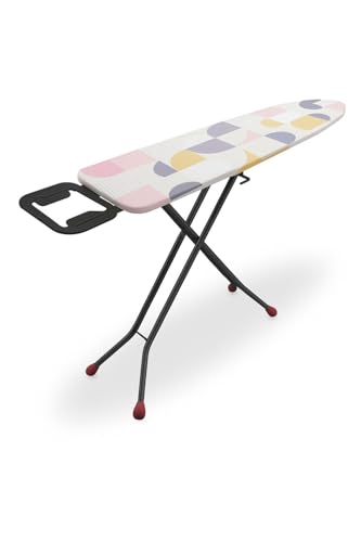 Leonardo Fai Da Te - asse da stiro 33x110 cm - Asse da stiro in acciaio con leva pieghevole e Poggiaferro