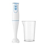MAXELLPOWER Batidora de Mano 500W con 2 Velocidades, Cuchillas de Acero, Vaso Medidor 500 ml, Plástico Resistente al Calor, Ligera y Potente para Purés, Salsas, Smoothies Multifunción (AZUL)