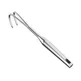 Ｂｅｓｇａ Hand Rake Weed Removal Tool Beachcombing Loosening Cultivating Rustproof Small Tilling Claw Rake Stainless Tiller, 2 Tine