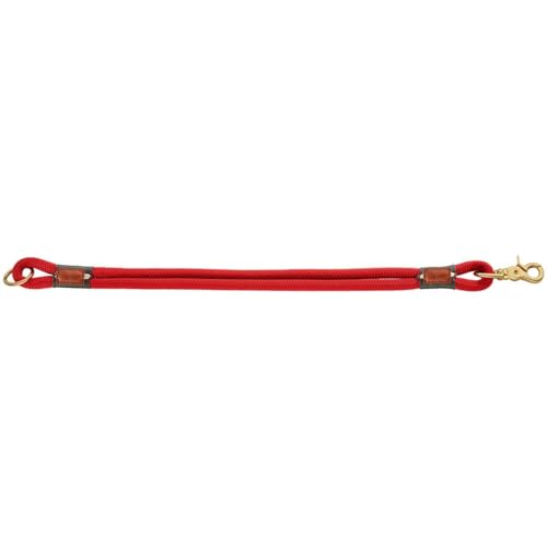 HUNTER Oss Halsung, Halsband für Hunde, Tau, Seil, Messing-Karabiner, Maritim, Rot, M-L