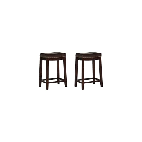 Linon Claridge 2Pk Brown Counter Stool
