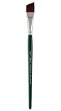 Silver Brush Limited 2506S1/2 Ruby Satin Angle Brush for Fluid and Flow Acrylics, Size 1/2 Inch, Sho
