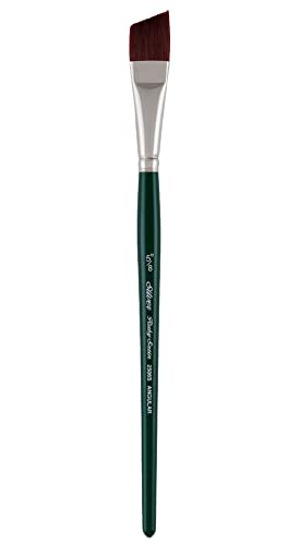 Silver Brush Limited 2506S1/4 Ruby Satin Angle Brush For Fluid And Flow Acrylics, Size 1/4 Inch, Short Handle #TOP10