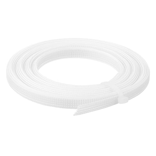 uxcell Boning for Sewing, 1Pcs 5 Yards 6mm - Polyester Sew-Through Low-Density Corset Boning for Wedding Dress, Bridal Gown (White)