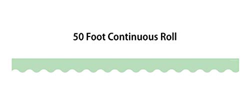 Teacher Created Resources Mint Green Scalloped Rolled Border Trim - 50Ft - Decorate Bulletin Boards, Walls, Desks, Windows, Doors, Lockers, Schools, Classrooms, Homeschool & Offices #TOP1