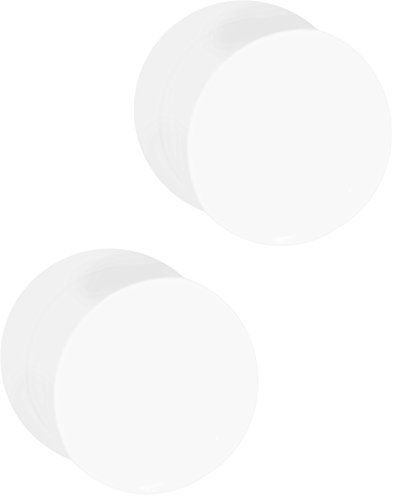 Forbidden Body Jewelry 8mm - 14mm Acrylic Ear Gauges, Solid Double Flared Saddle Plug Earrings Sold in Pairs