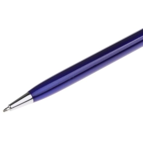 Image of Personalised Ballpoint Pen with Stylus - Custom Engraved Blue Metal Pen for Touchscreen Devices | Smooth Writing Executive Pen for Office, Students & Professionals
