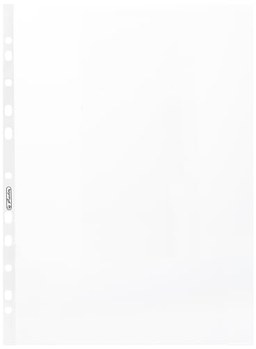 Herlitz 5814009 Prospekthülle A4, Genarbt, Dokumentenecht, Eingeschweißt, 10 Stück