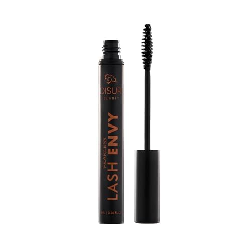 DISURI Beauty Lash Envy Waterproof Mascara (0.20 Oz) - Ideal for Any Occasion - Improves Volume and Length - Achieve Voluminous Lashes Without Flaking or Smudging with Long Lash Mascara