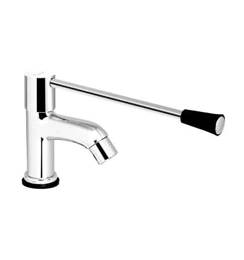 Kamal Brass Elbow Action Pillar Cock Tap Faucet - Nova | Deck Mount Installation Type | Elegant Finish - Silver (Pack of 1)-image-16