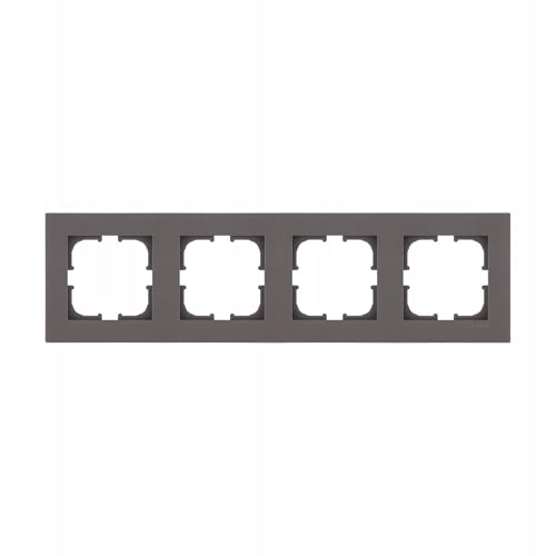EXEN - Serie KARELL Rahmen 4-fach für Lichtschalter und Steckdose - Panel für Wandlichtschalter und Steckdosen - Mocha - 296mm - K104/10E