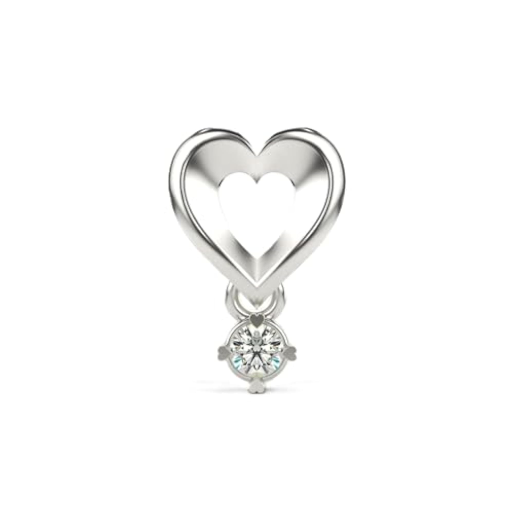 Women's Sterling Silver & Lab Grown Diamond Pendant, 0.11cts