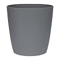 The HC Companies Aria Round Self-Watering Pot - Lightweight Plastic Planter for Herbs & More - Durable Plant Pots for Indoor Plants & Outdoor Plants (12" Warm Gray, Pack of 1)