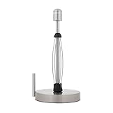 Kamenstein 4536 Perfect Tear Patented Counter Top Standing Stainless Steel Paper Towel Holder, 13-Inch, Silver