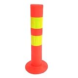 DECORNIJIA Warnsäule Leitpfosten aus Pu 45cm Gelb mit Wetterbeständigem Material und Vielseitigem Design für Garage und Verkehrsmanagement