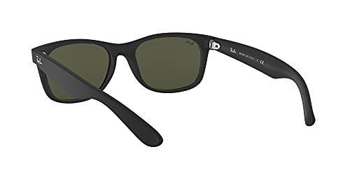 Ray-Ban Rb2132 New Wayfarer Square Sunglasses, Rubber Black/G-15 Green, 55 Mm #TOP5