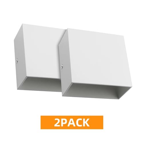 Apliques de pared LED modernos 6W pack de 2 luces blancas para decoración de interiores 2