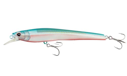 Nomad Design Shikari Fishing Lures, Premium Long-Casting, Shallow Diving, Slow Floating Jerkbait, for Inshore Saltwater Species Such as Snook, Seatrout, 95 SUS FR 3-3/4" - 2/5oz - Bleeding Pilchard