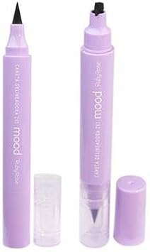 Delineador Carimbo 2 em 1 Ruby Rose Mood: Caneta Delineadora Preto Intenso, Alta Durabilidade e Praticidade para Olhar Marcante Hb-519