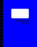 Notebook 300 Pages: Lined Notebook Journal 8.5 x 11 Inches for Writing Notes - Blue and Black Cover.