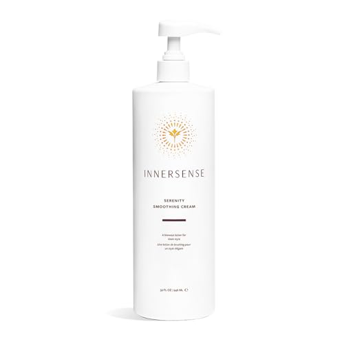 INNERSENSE Organic Beauty - Natural Serenity Smoothing Hair Cream | Non-Toxic, Cruelty-Free Haircare (32 oz | 1 L)