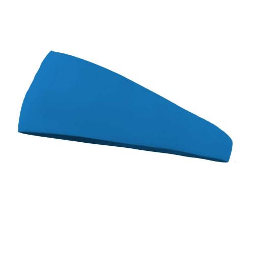 Bondi Band Solid Moisture Wicking Headband, Caribbean Blue, 4"