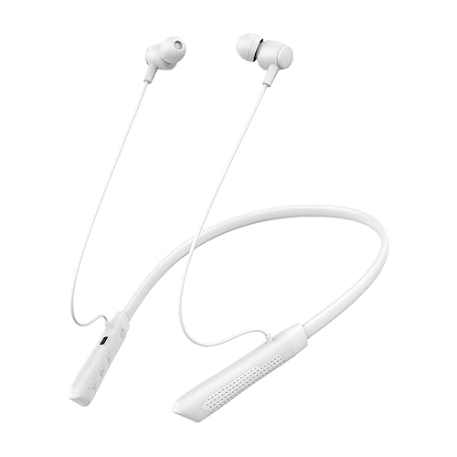 Image of Unix UX-700 Horizon Wireless Neckband | 34-Hour Playtime | Extra Bass | Magnetic Earbuds | Bluetooth Headset with Mic | Sweatproof | Ergonomic Fit | 200mAh Battery | Hands-Free Calling (White)
