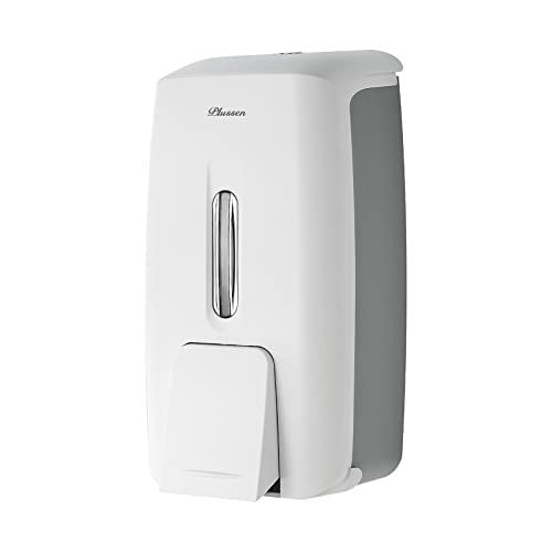 Image of Soap Dispenser Wall Mount Adhesive Commercial Soap Dispenser 800ml No Drill Hand Sanitizer Dispenser for Bathroom Support Liquid and Gel,White-PN9088