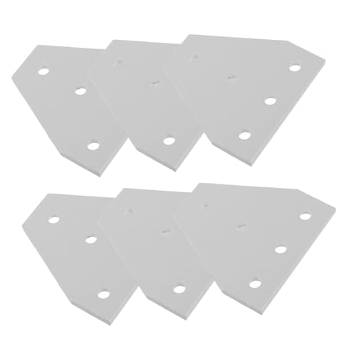 ERINGOGO 6pcs Type Aluminum Extrusion Connector Plates Aluminum Profile Brackets for DIY Projects Sturdy Metal Shelf Bra