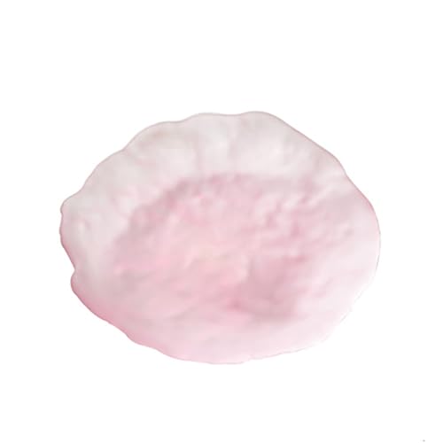 Posavasos de vidrio transparente con aislamiento térmico degradado, tapete transparente para ceremonia de té, bandeja de té moderna, esmerilado, antideslizante, decoración del hogar (rosa)