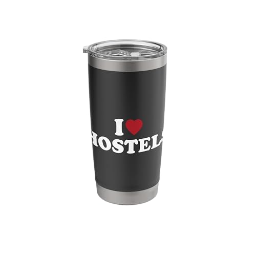 I Love Hostels Unique Traveler Backpacker Design Stainless