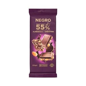 'Chocolate negro 55% cacao Hacendado con almendras Tableta 200 g Pack 2'