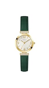 Guess Gold-Tone And Leather Analog Watch GW0614L4