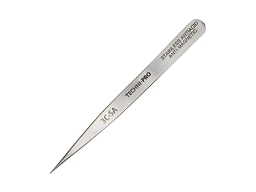 Techni-Pro TST-3C-SA - Tweezers, Economy, Very Fine Tip, 4.25'