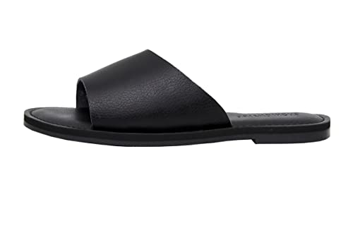 Cushionaire Women's Carly Slide Sandal With Memory Foam Black, 9 #TOP29