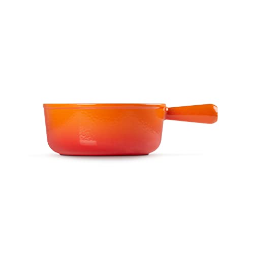 Foto von LE CREUSET Caquelon aus Gusseisen, für alle Kochfeldtypen, 22 cm, 2,6 Liter, Ofenrot, 20007220902460