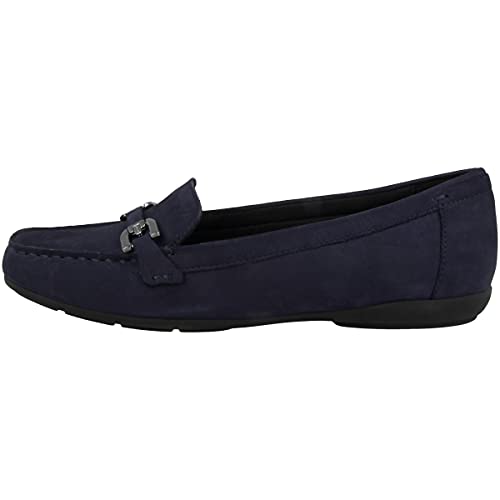 Geox D ANNYTAH Moc A, Mocasines para Mujer, Azul (Dk Blue C4007), 38 EU