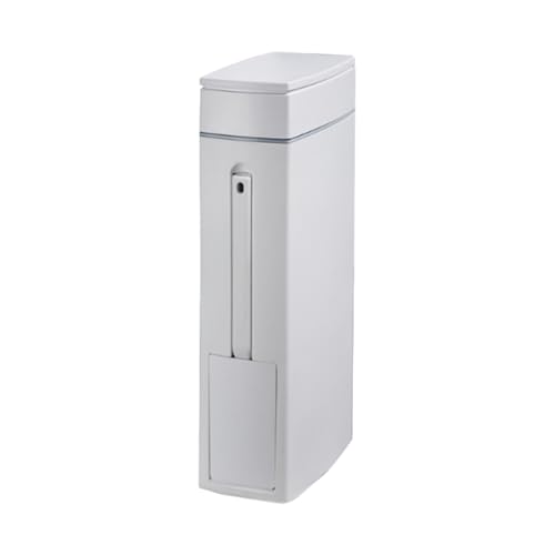 Cubo de basura moderno con tapa de 4,5 l de capacidad, para baño, salón, dormitorio, cocina, habitación de los niños, dormitorio universitario, espacio compacto, diseño elegante, estético