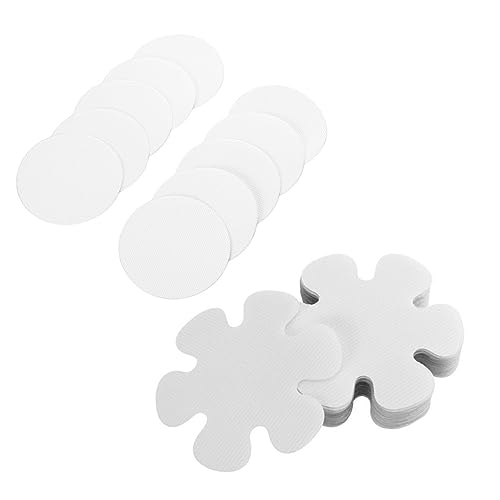 FONDOTIN 20Pcs Non Slip Bathroom Stickers Self Adhesive Decals for Tub and Shower Safety Transparent Round Flower Shapes for Ceramics Tiles and Glass Surfaces