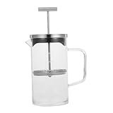 Luxshiny 1Stück Manuelle Kaffeepresse für Tee Langlebig und Leicht zu Reinigen für Heimgebrauch Transparent Filteraufsatz