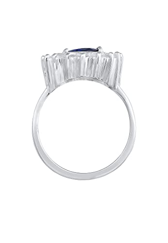 Elli Anello Da Donna In Argento 925 Con Cristallo, Misura 14 - 3