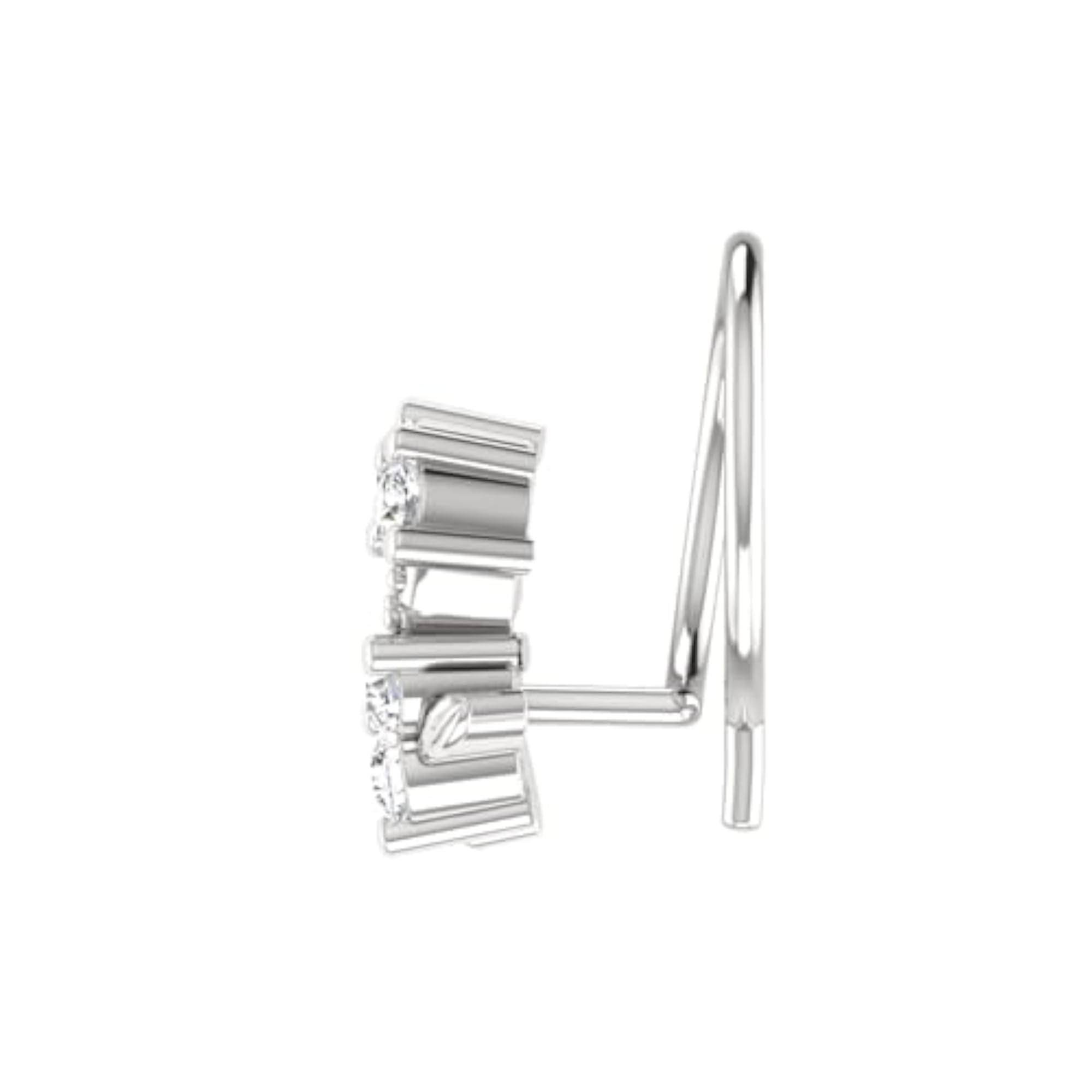 Women's 14Kt White Gold Stud Nosering, Stylish