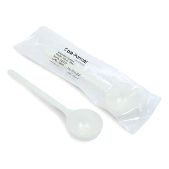 Sterile Volumetric Lab Sampling Spoons, HDPE, 30 mL (1.01 oz); 100/PK