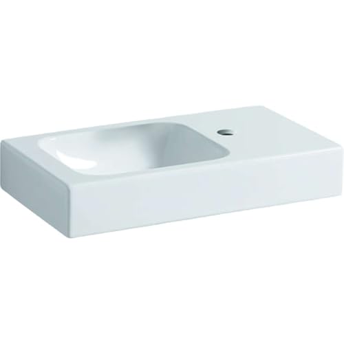 Keramag Waschtisch iCon xs, Ablagefläche rechts, 530x310mm KeraTect weiß(alpin)