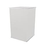 Rattan Mülltonnenbox, Mülltonnenverkleidung aus Kunststoff,117cm x 82,5cm x 82,5cm (weiß)